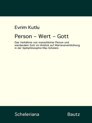 cover image of Person--Wert--Gott